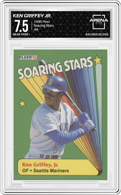 1990 Fleer Soaring Stars Ken Griffey Jr. #6 ARENA CLUB 7.5