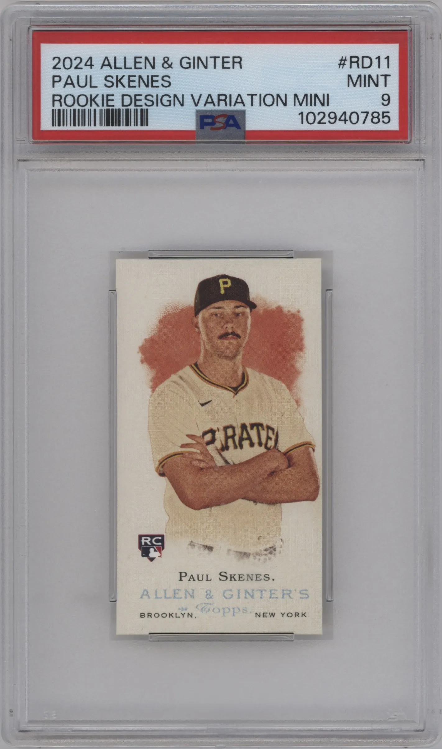 2024 Topps Allen & Ginter Mini Rke.Design Var. Paul Skenes #RD-11 PSA 9