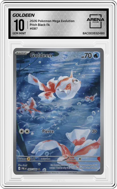 2026 Pokemon Mega Evolution Pitch Black Goldeen #087 ARENA CLUB 10