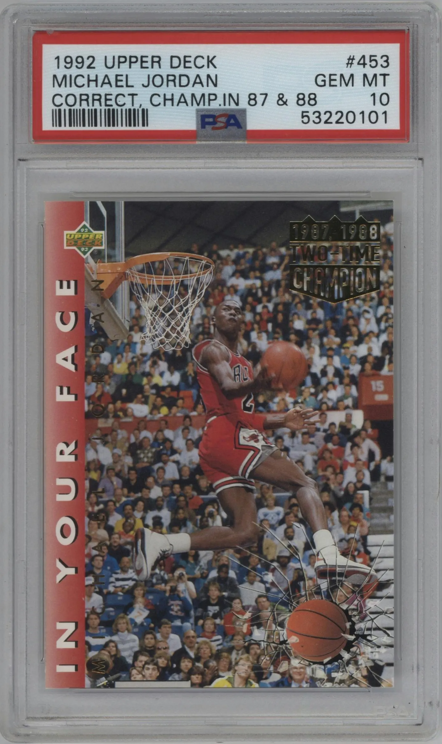 1992 Upper Deck Michael Jordan #453 PSA 10