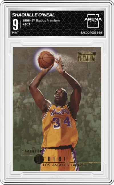 1996 Skybox Premium Shaquille O'Neal #163 ARENA CLUB 9