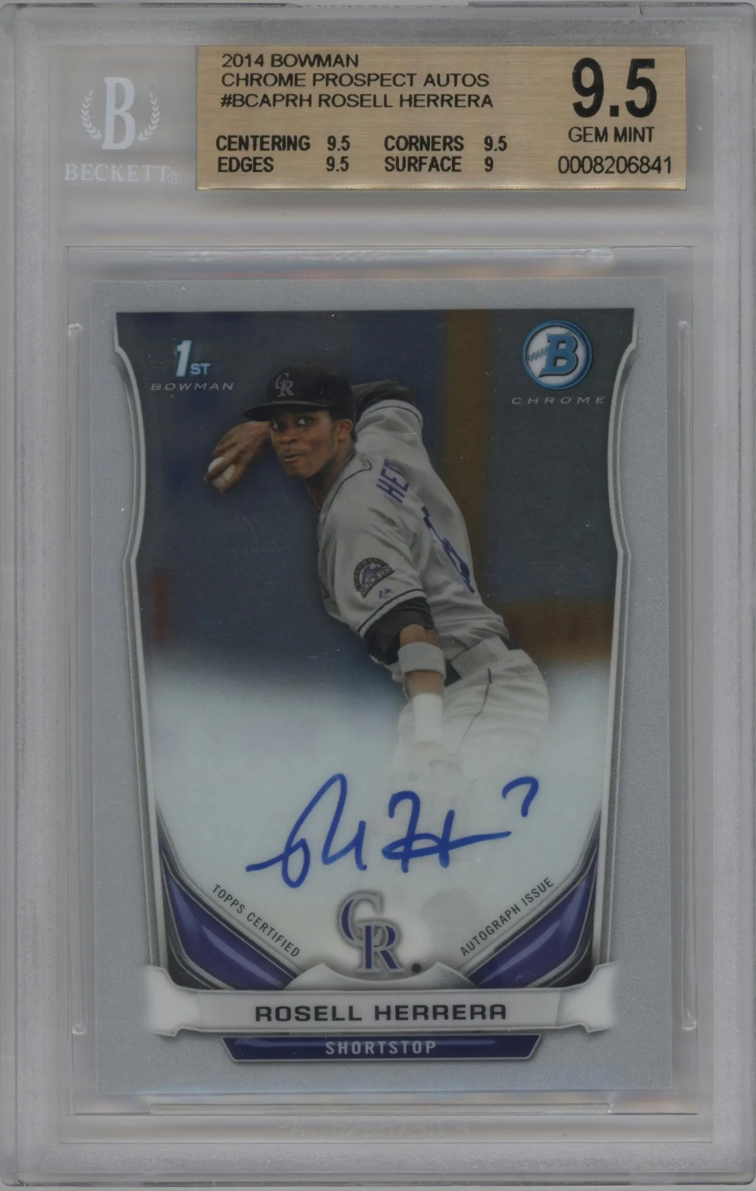 2014 Bowman Chr.Pros.Auto Rosell Herrera #BCAP-RH BGS 9.5