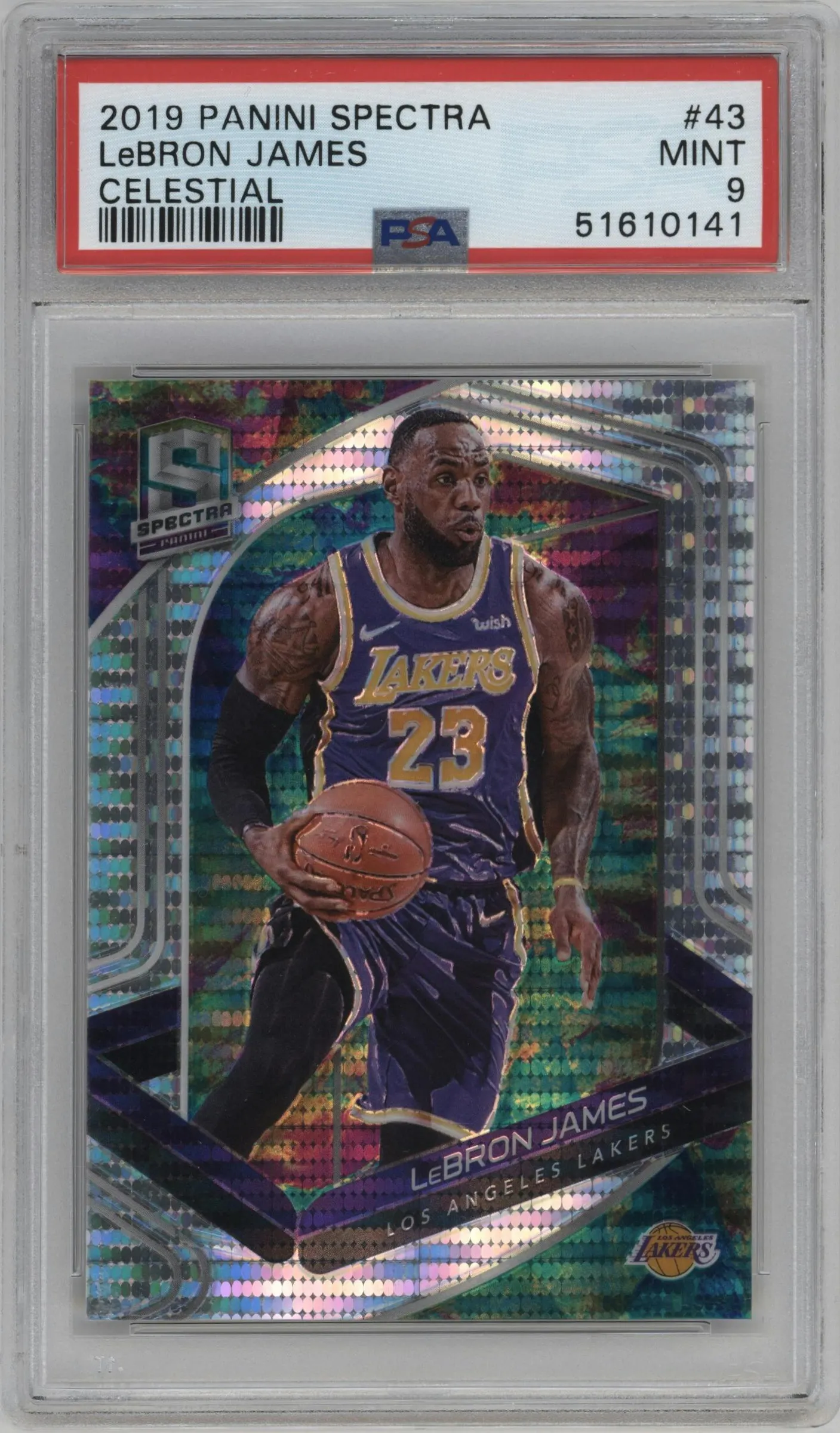 2019 Panini Spectra LeBron James Celestial #43 PSA 9