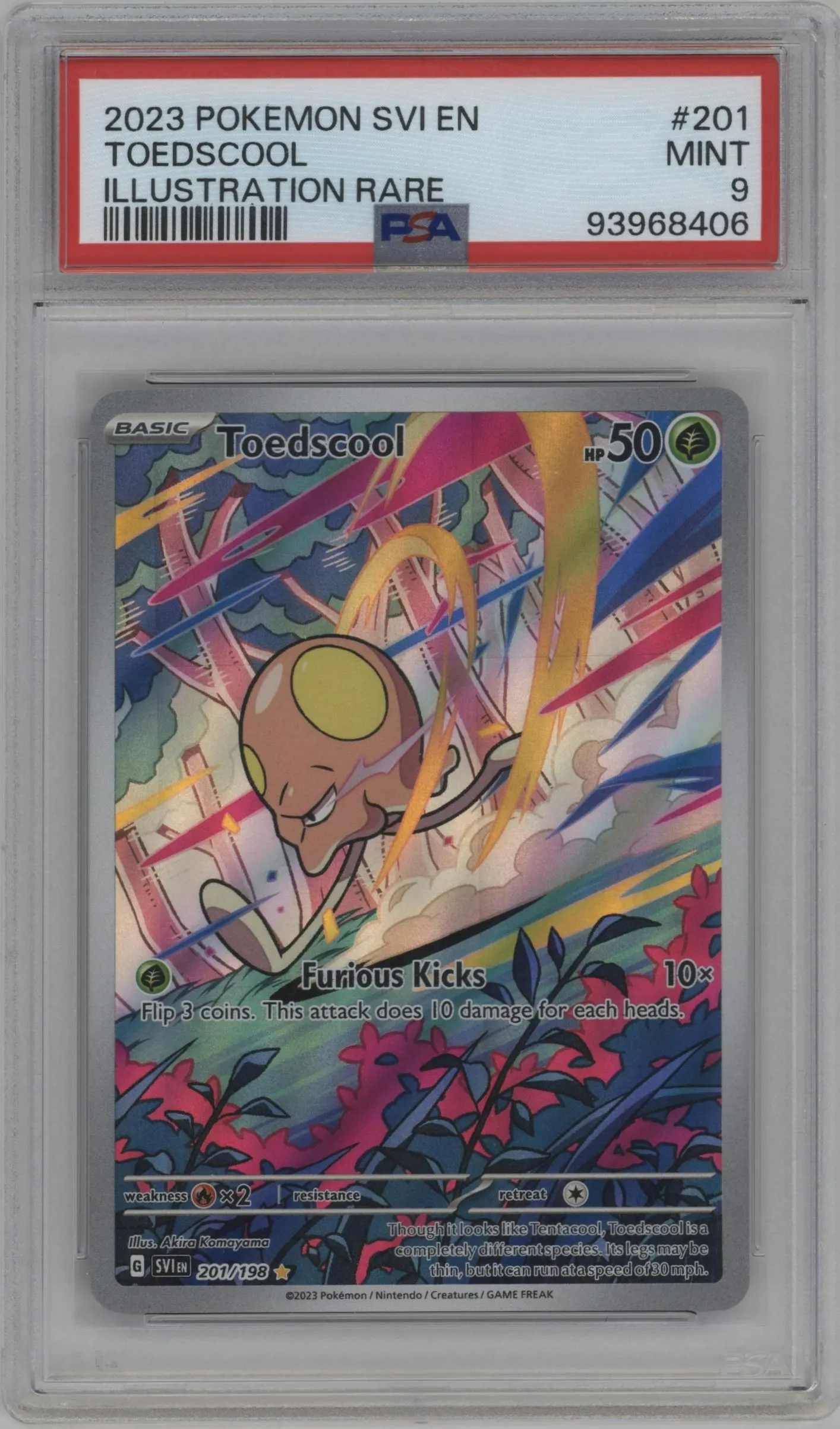 2023 Pokemon SV Toedscool #201 PSA 9
