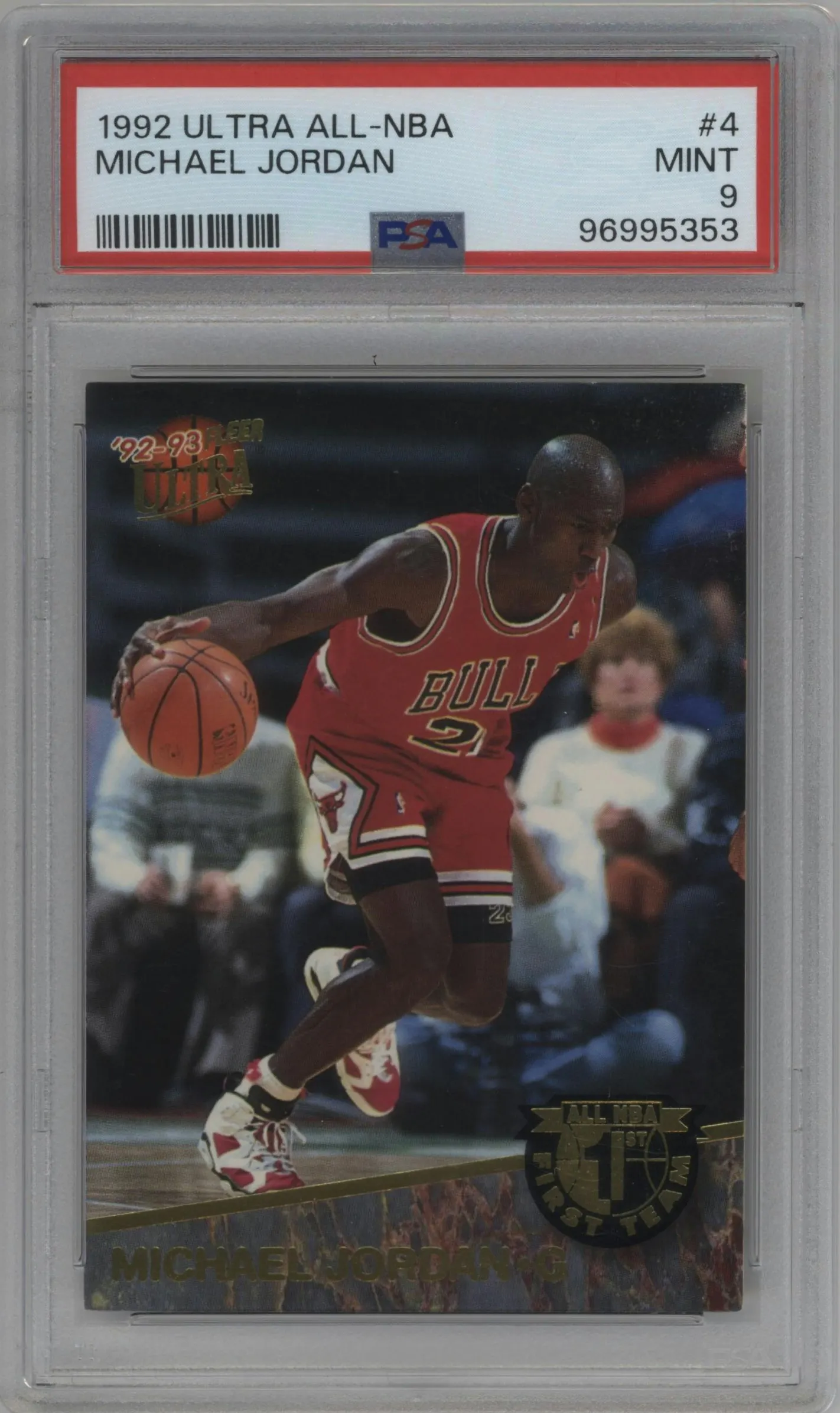 1992 Fleer Ultra All NBA Michael Jordan #4 PSA 9