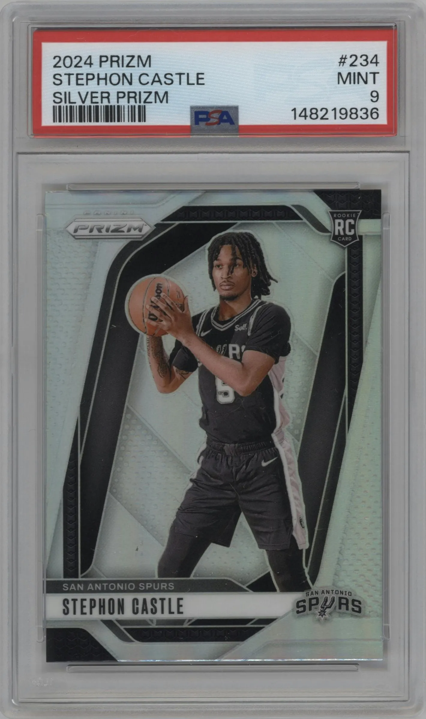 2024 Panini Prizm Stephon Castle Silver Prizm #234 PSA 9