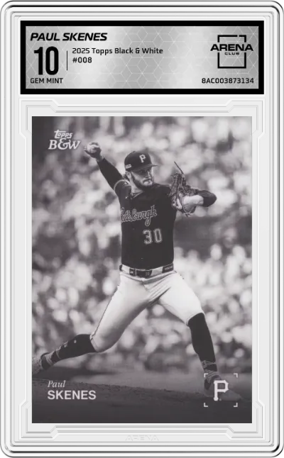 2025 Topps Black & White Paul Skenes ARENA CLUB 10