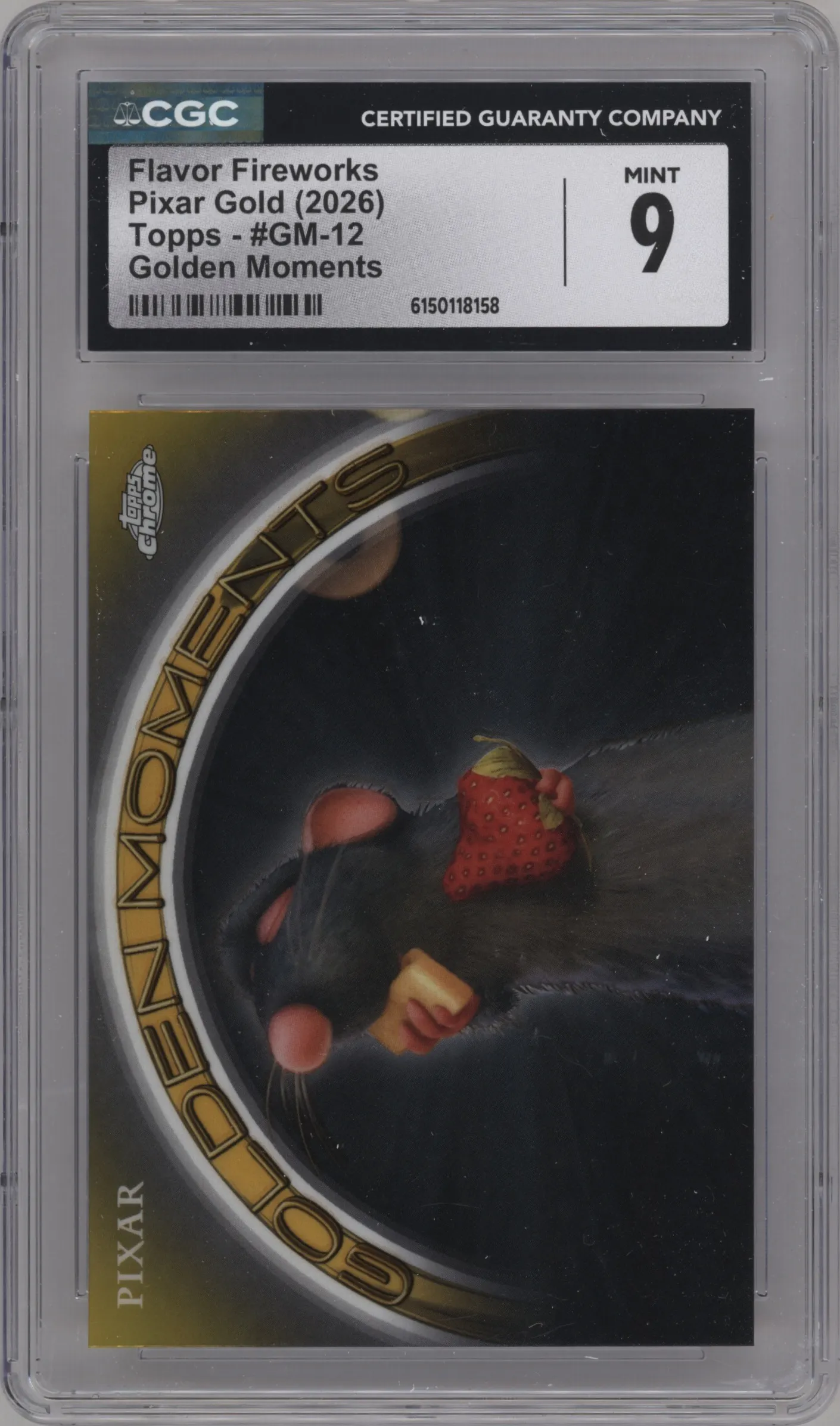 2025 Topps Pixar Gold Golden Moments Flavor Fireworks #GM-12 CGC 9