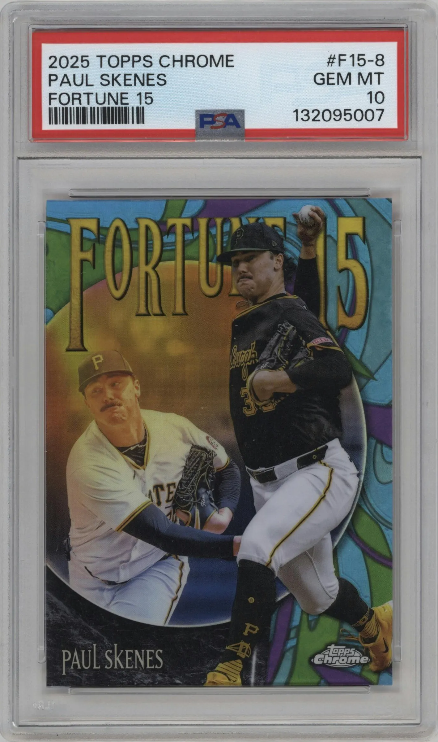 2025 Topps Chrome Fortune 15 Paul Skenes #F15-8 PSA 10