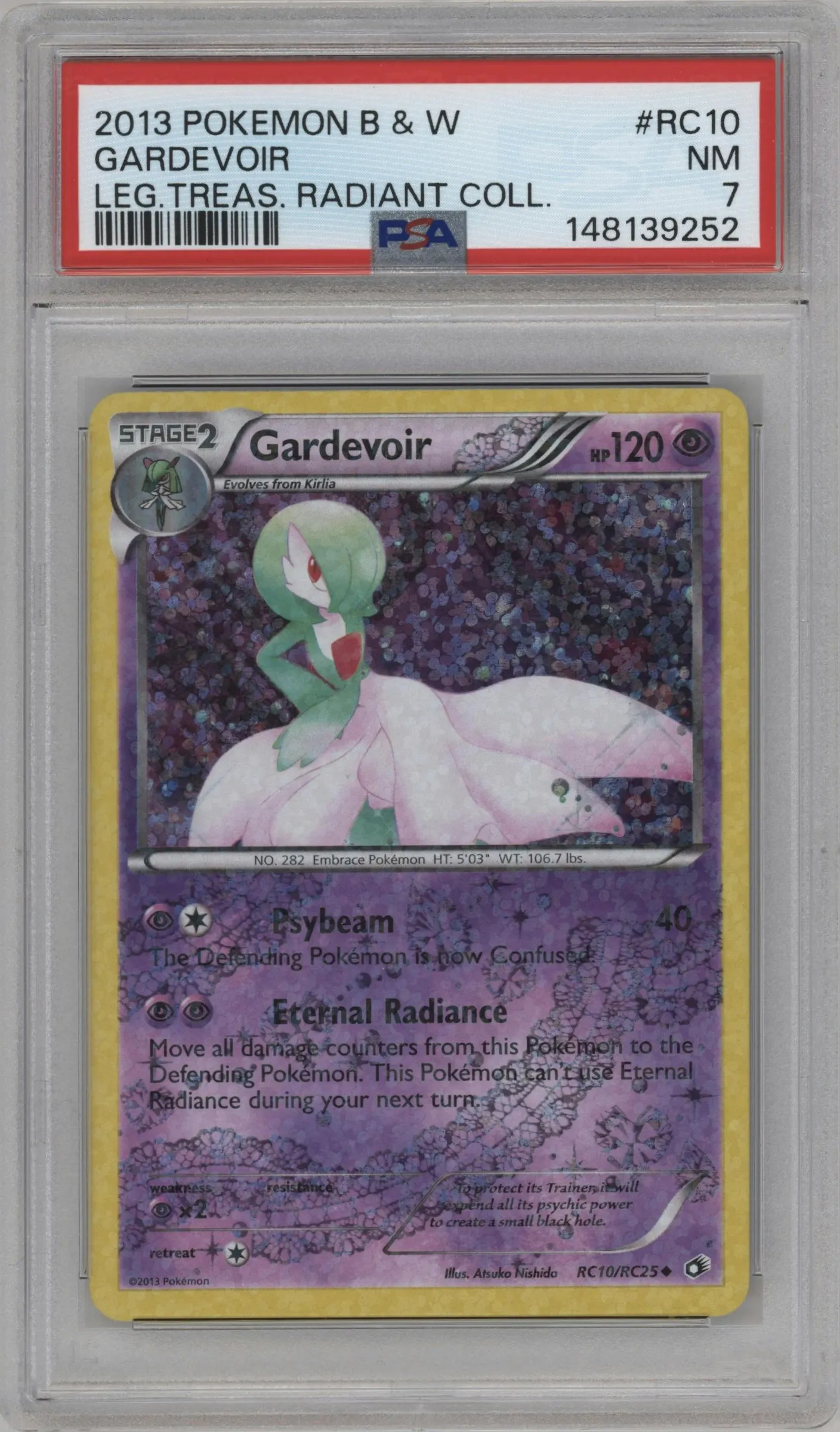 2013 Pokemon B&W Radiant Collection Gardevoir #RC10 PSA 7