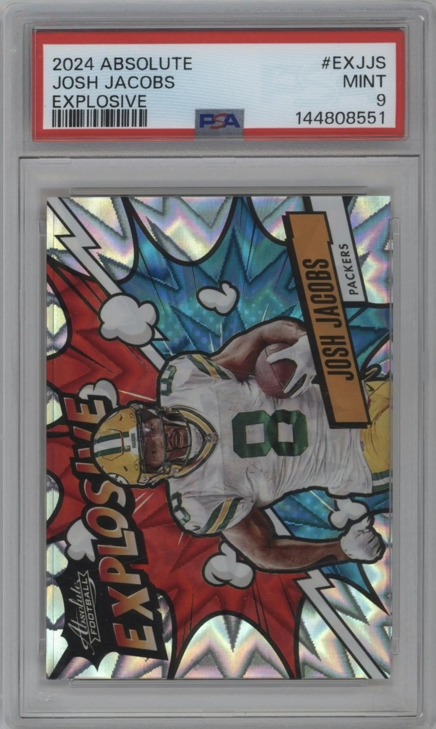 2024 Panini Absolute Explosive Josh Jacobs #EX-JJS PSA 9