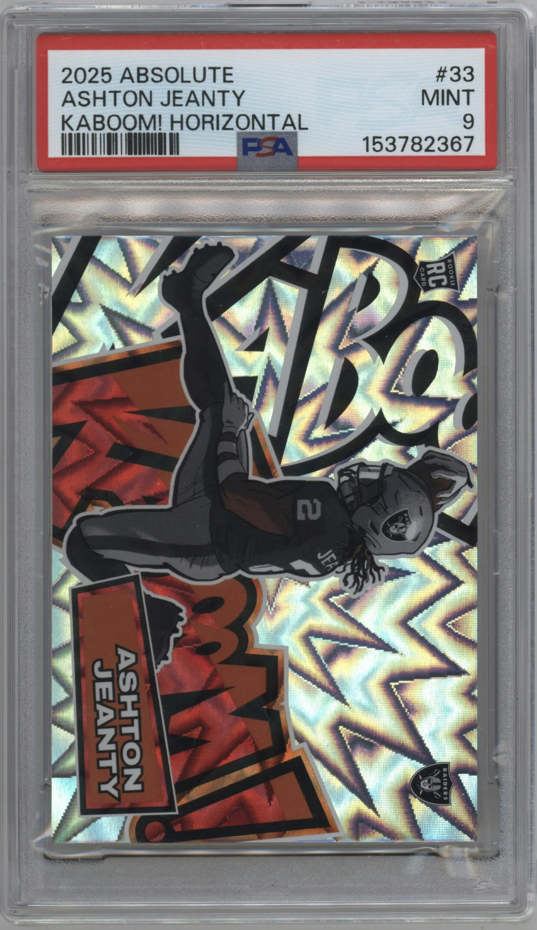 2025 Panini Absolute Kaboom Horizontal Ashton Jeanty #33 PSA 9