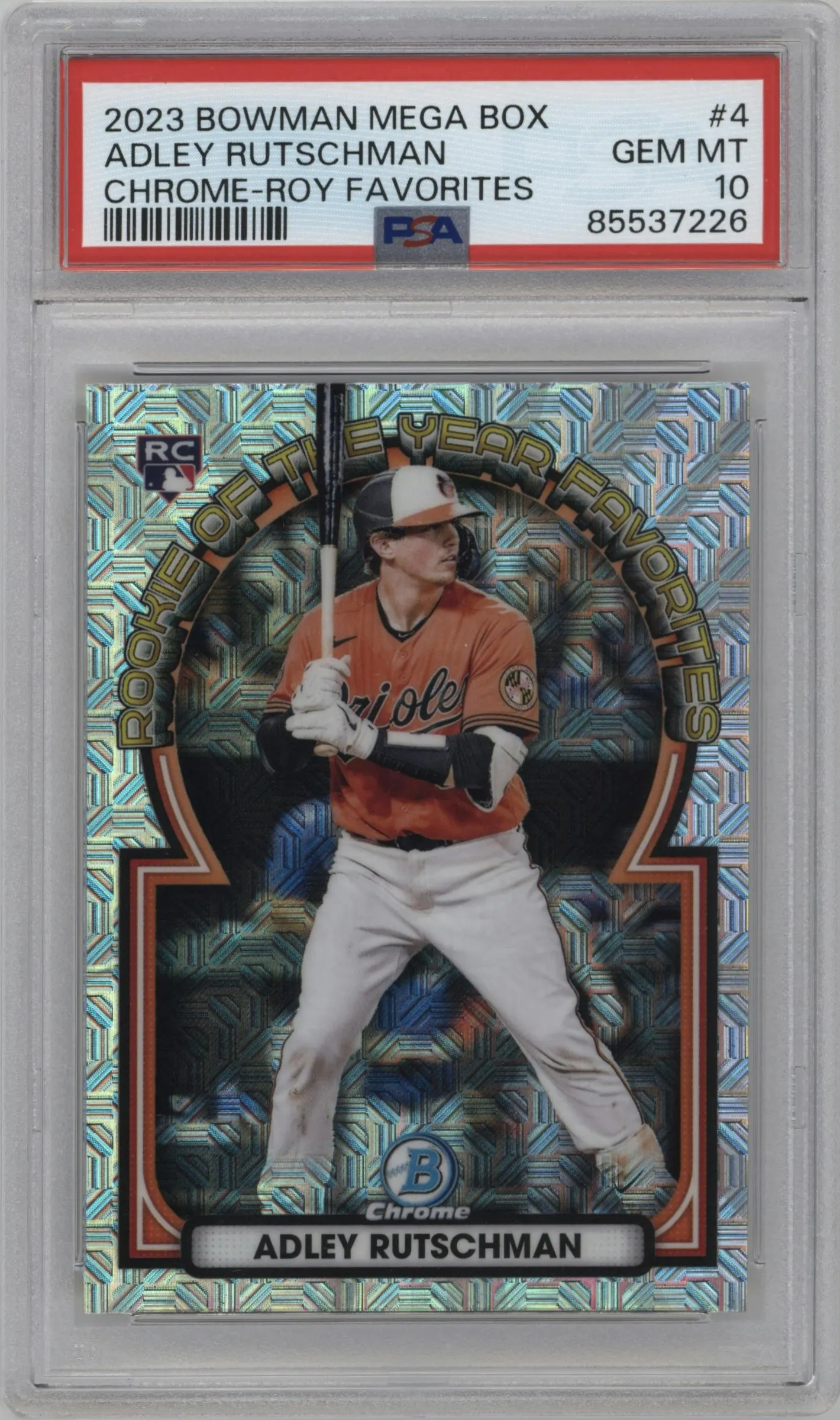 2023 Bowman Mega Box ROTY Favorites Adley Rutschman #ROYF-4 PSA 10