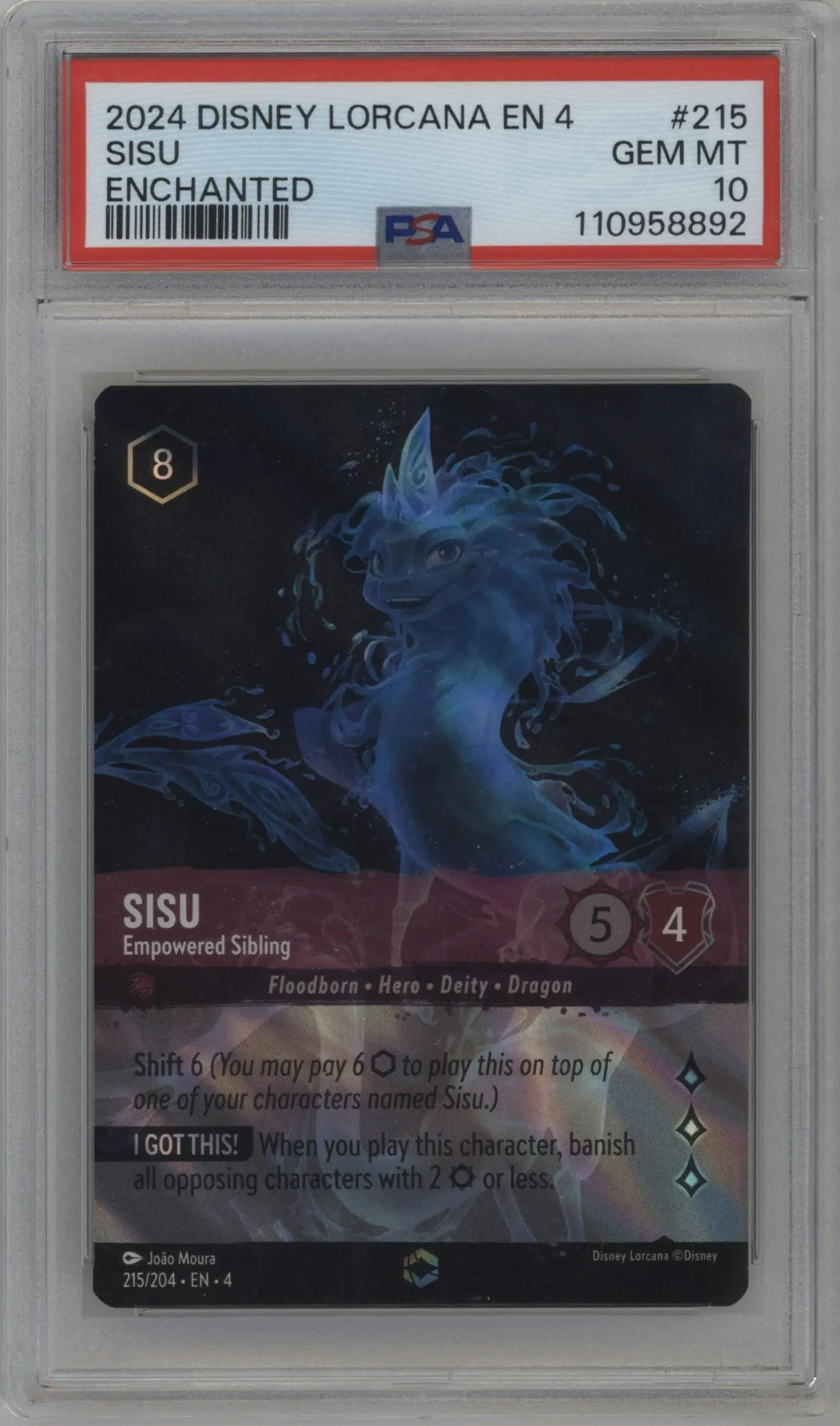 2024 Disney Lorcana Ursula's Return Sisu Enchanted #215 PSA 10