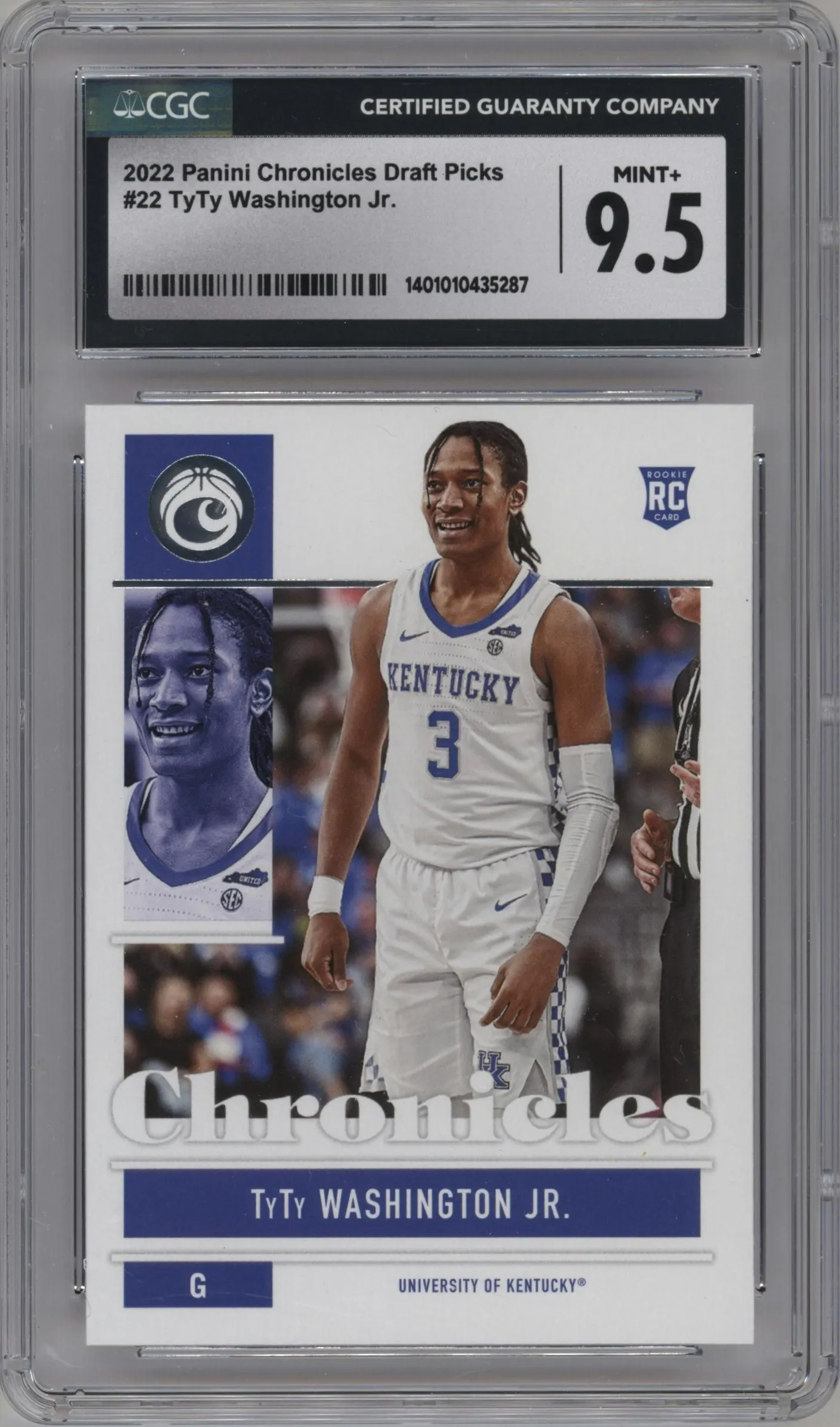 2022 Panini Chronicles Draft Picks TyTy Washington Jr. CGC 9.5