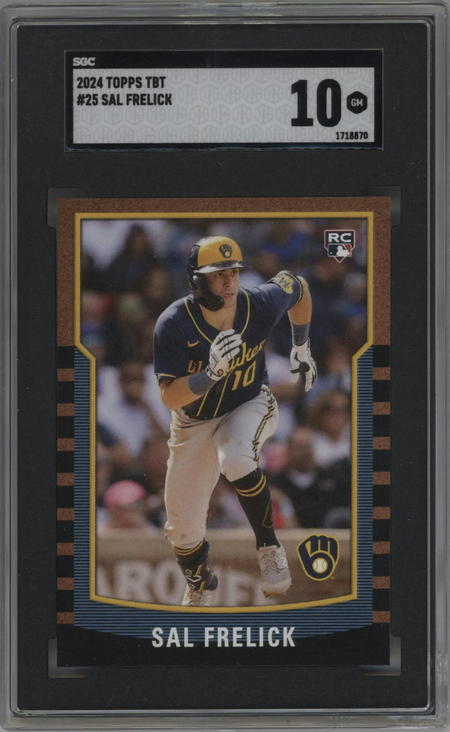 2024 Topps Throwback Thursday Sal Frelick #25 SGC 10