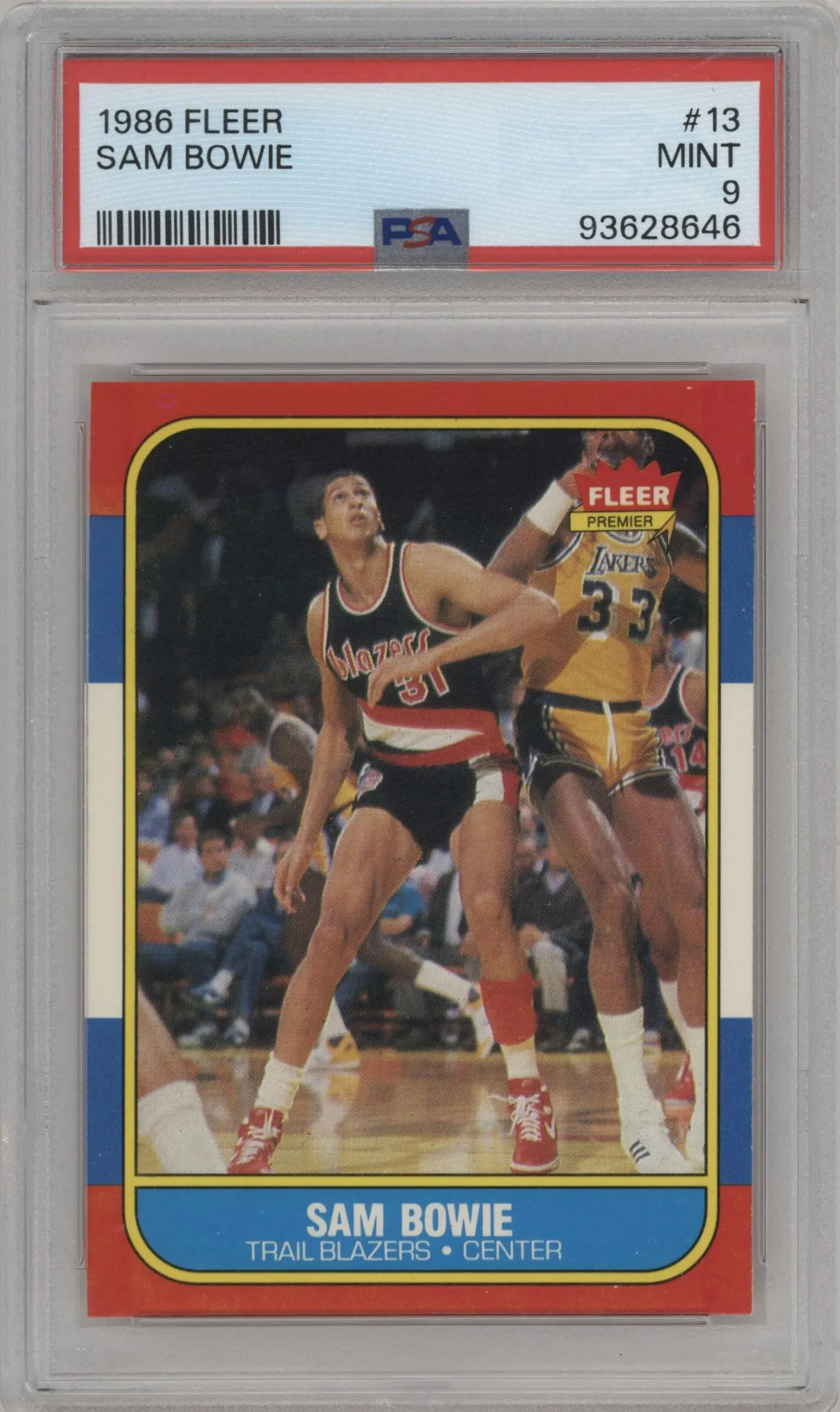 1986 Fleer Sam Bowie #13 PSA 9