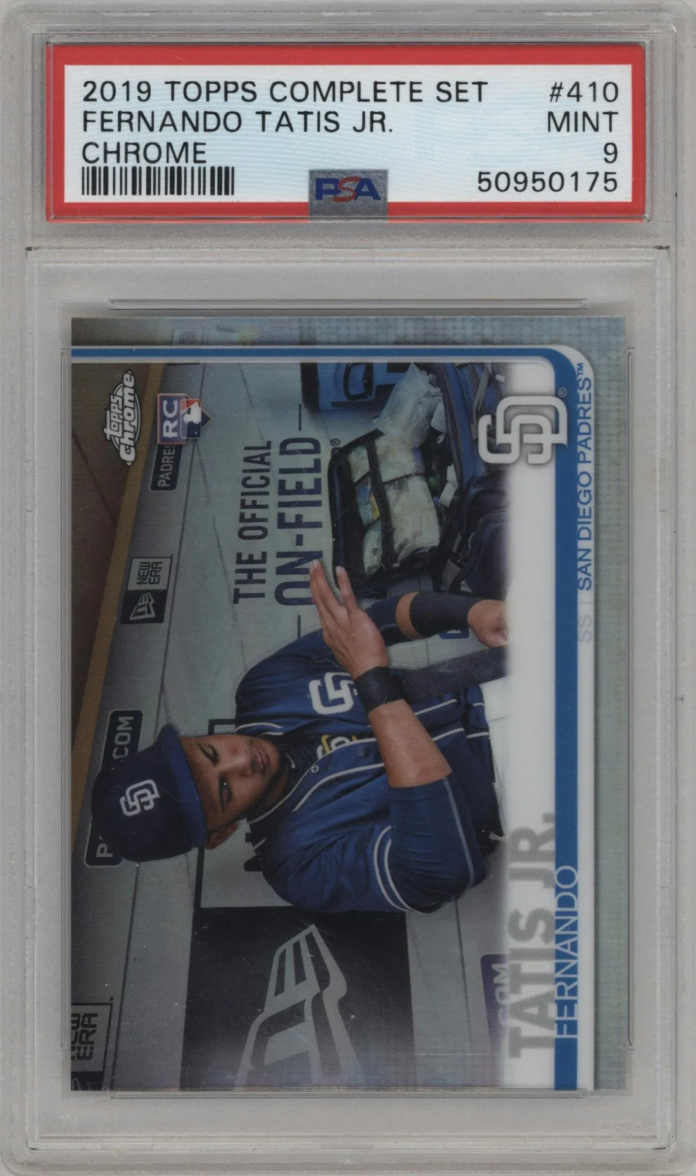 2019 Topps Complete Set Chrome Fernando Tatis Jr. #410 PSA 9