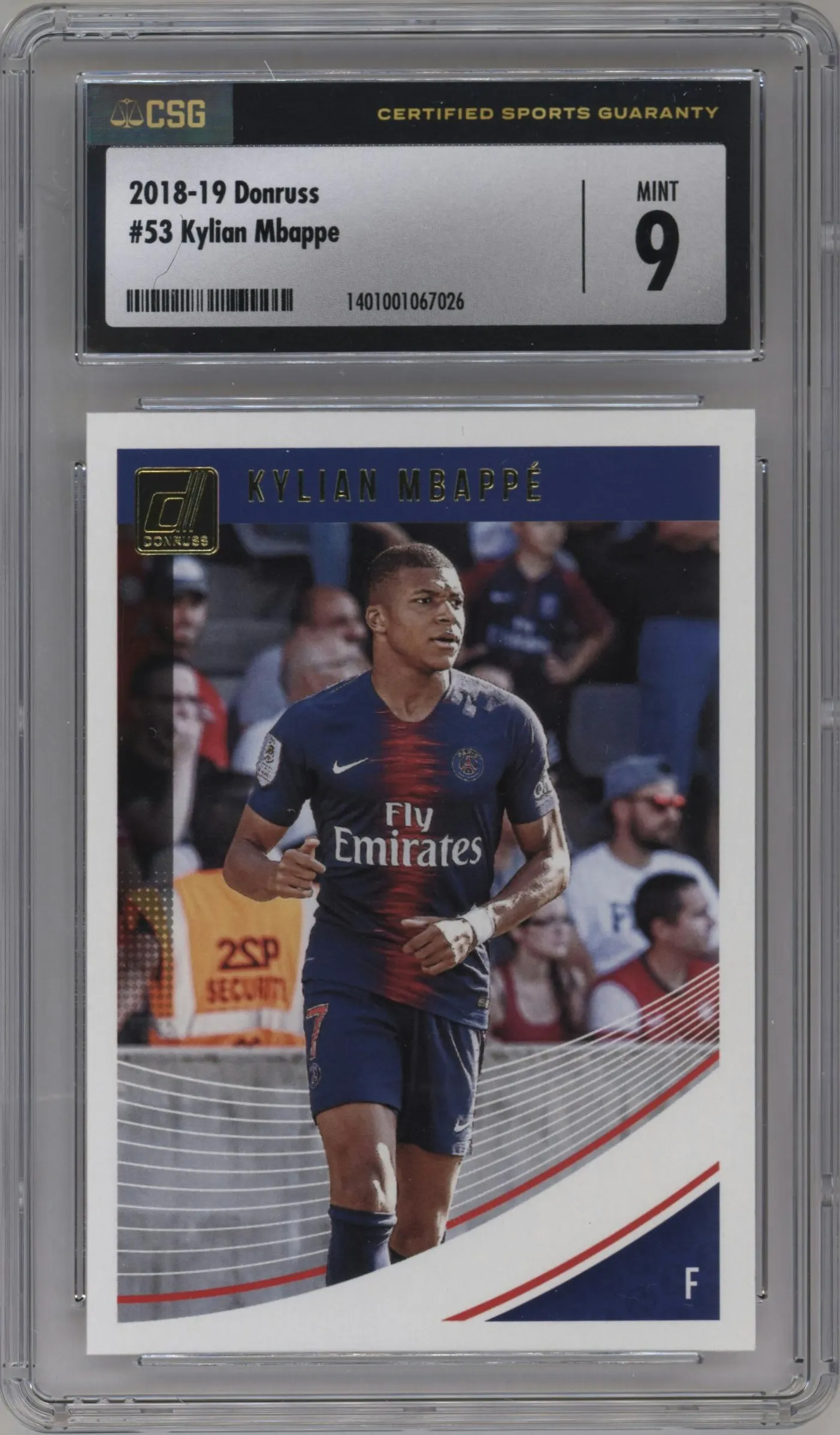 2018 Panini Donruss Kylian Mbappe #53 CGC 9