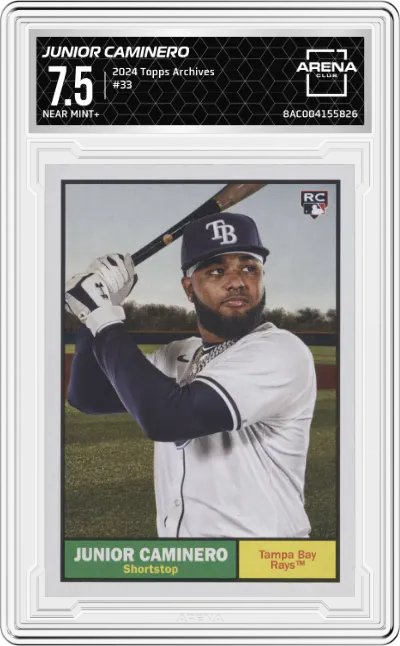 2024 Topps Archives Junior Caminero #33 ARENA CLUB 7.5