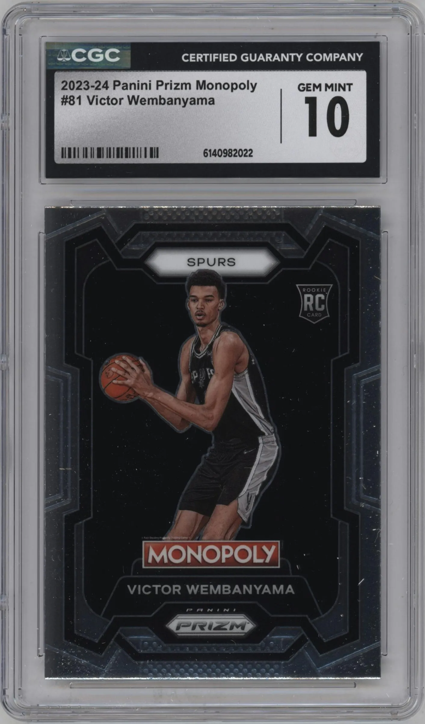 2023 Panini Prizm Monopoly Victor Wembanyama CGC 10