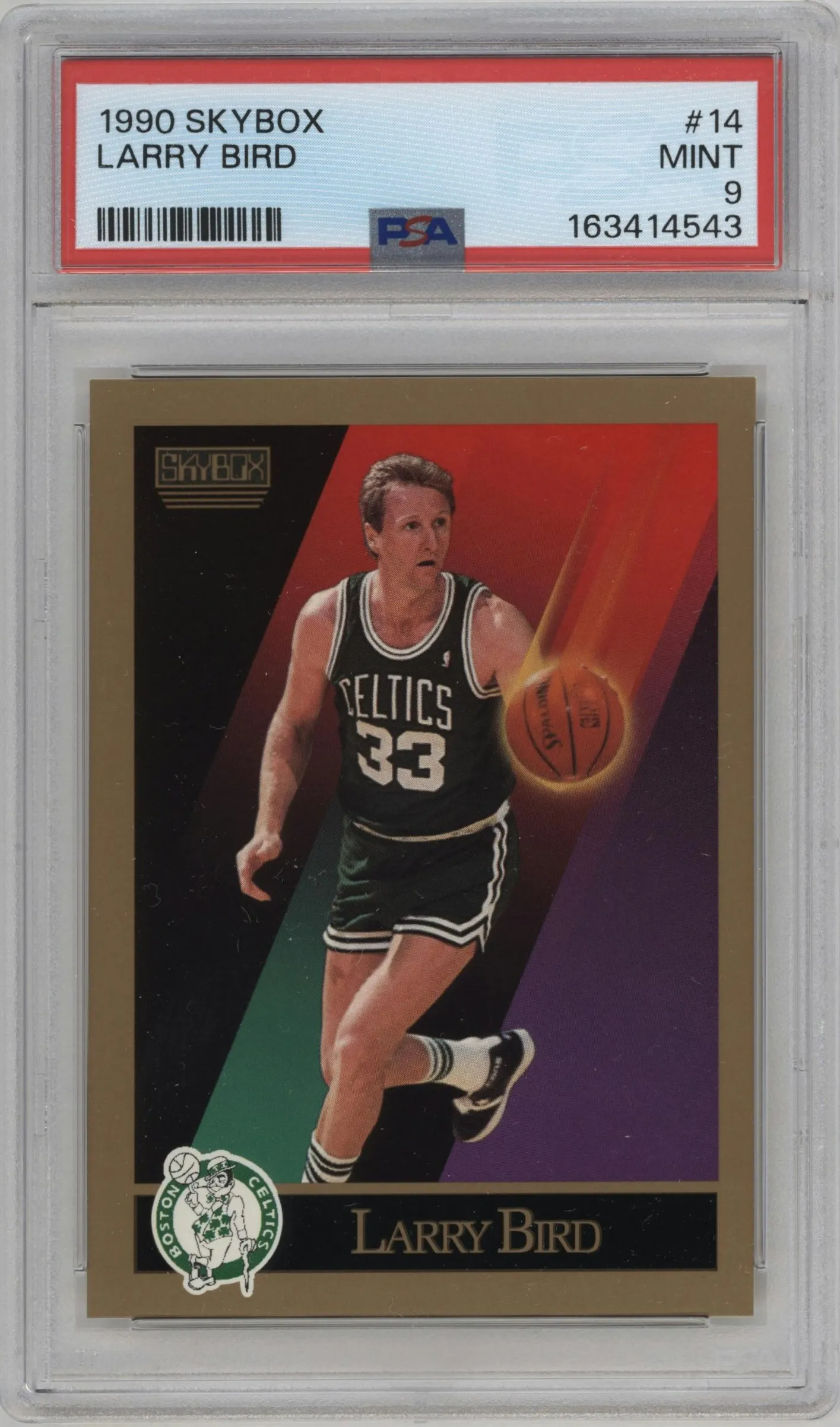 1990 SkyBox Larry Bird #14 PSA 9