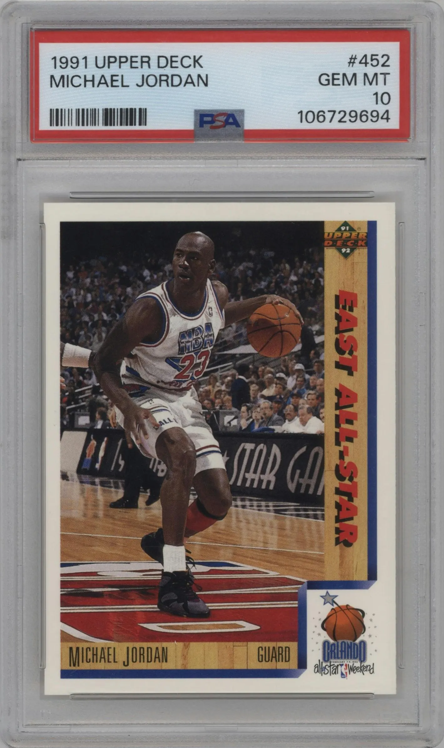 1991 Upper Deck Michael Jordan #452 PSA 10