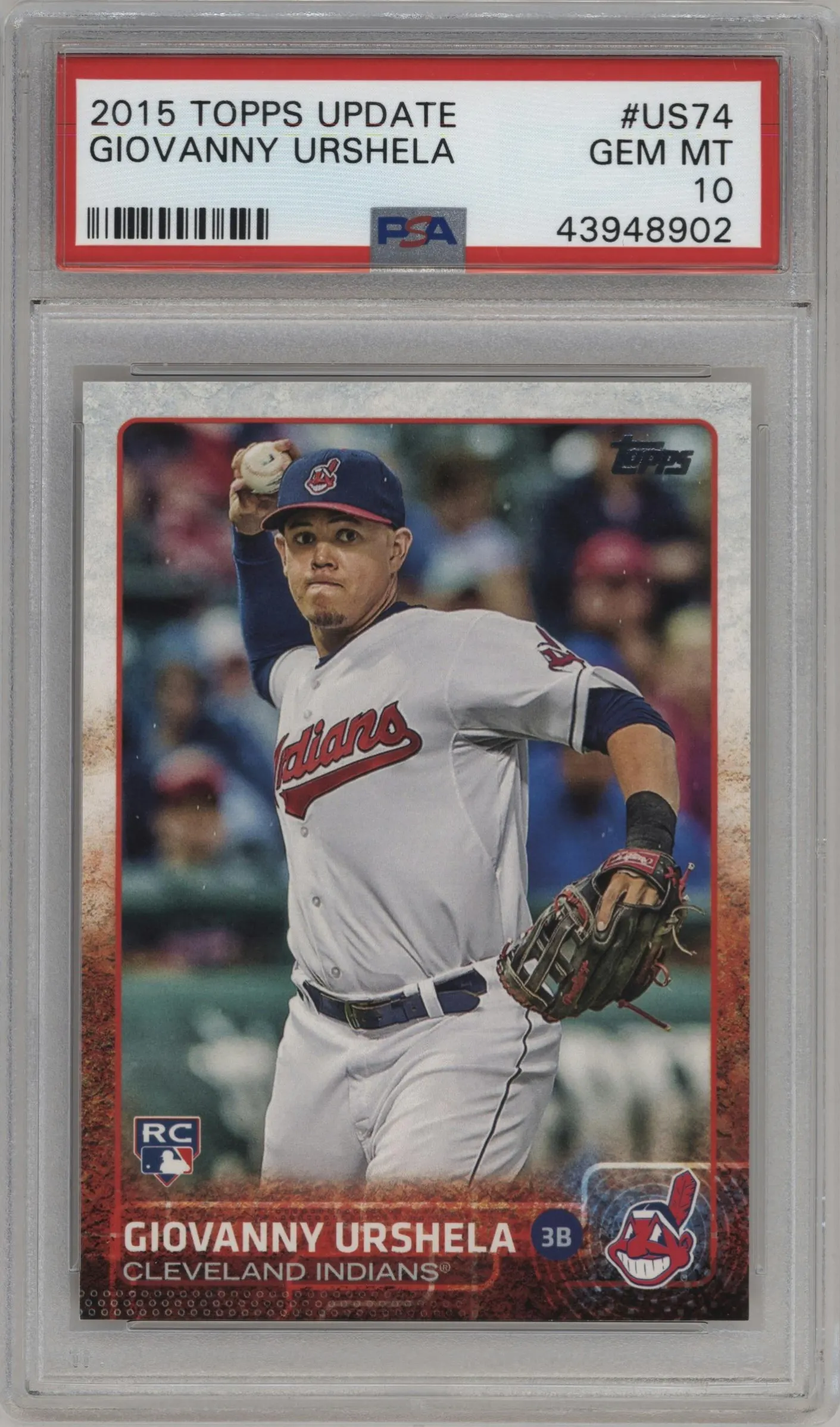 2015 Topps Update Series Giovanny Urshela PSA 10