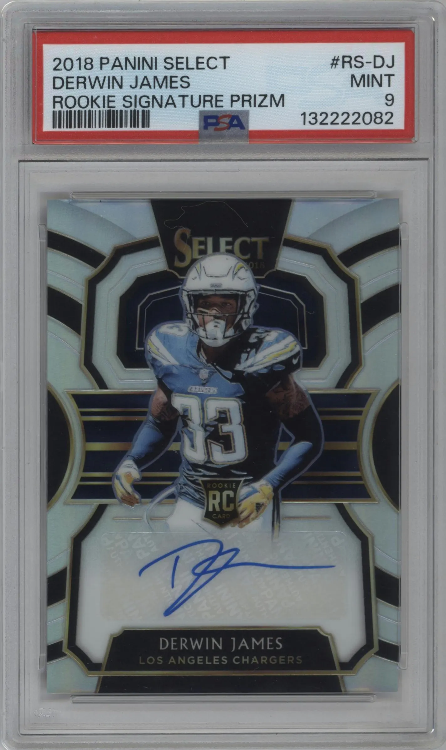 2018 Panini Select Rke.Sig. Derwin James PSA 9