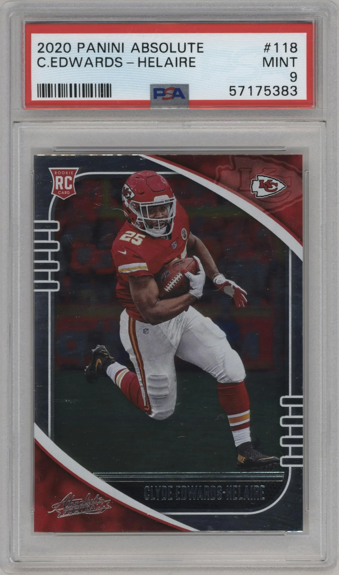 2020 Panini Absolute Clyde Edwards-Helaire Retail #118 PSA 9