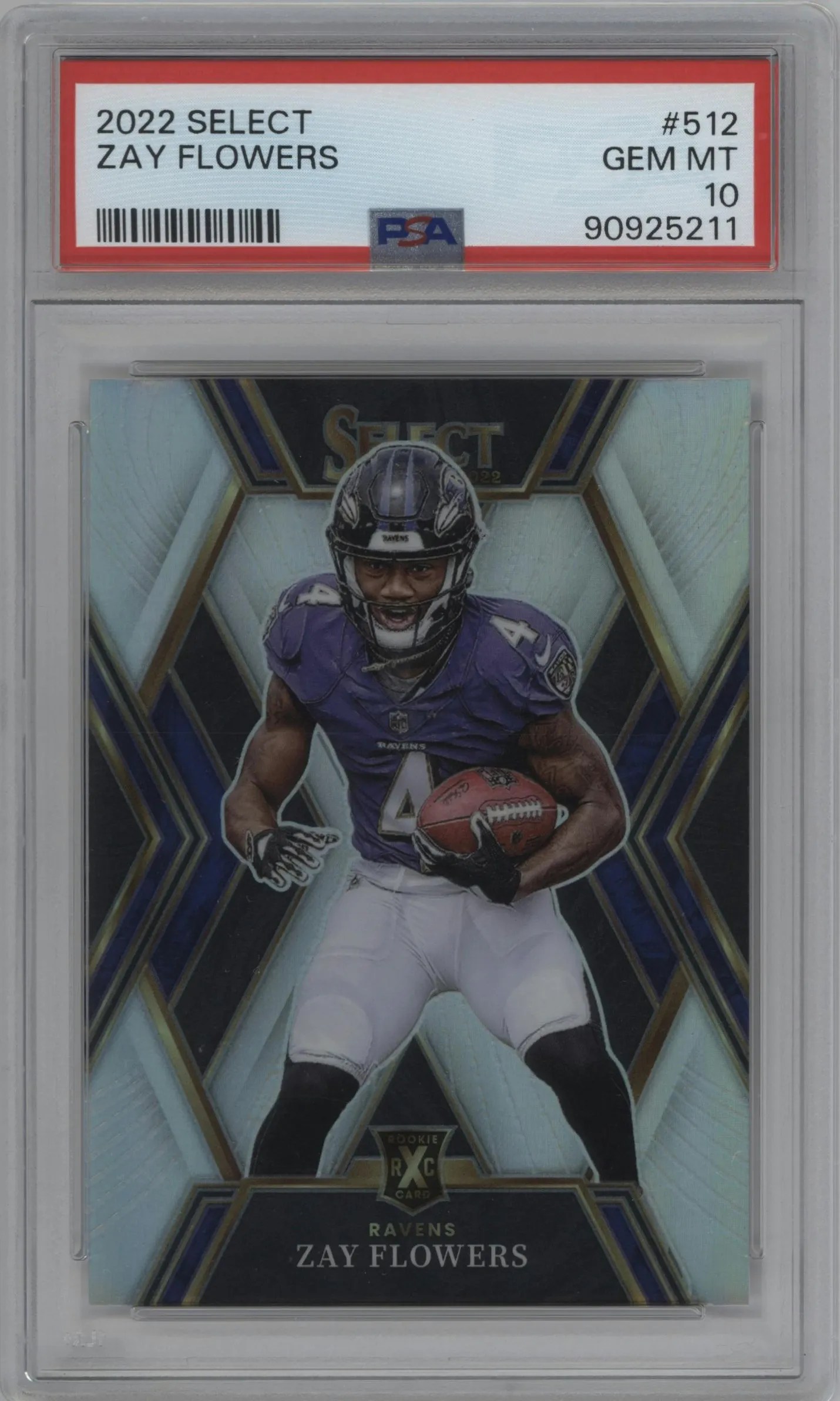 2022 Panini Select XRC Redemption Zay Flowers #512 PSA 10