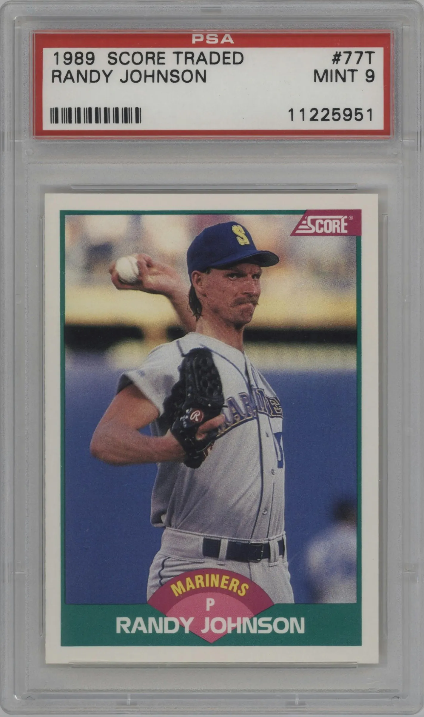 1989 Score Rookie & Traded Randy Johnson PSA 9