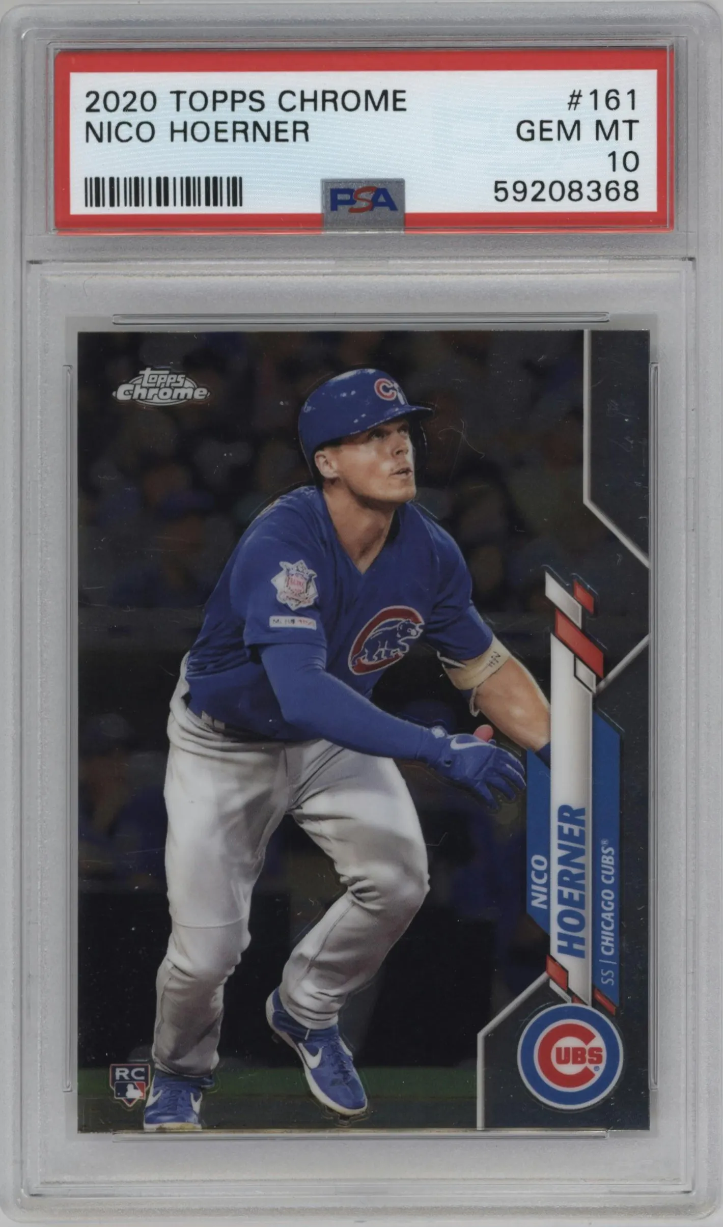 2020 Topps Chrome Nico Hoerner #161 PSA 10