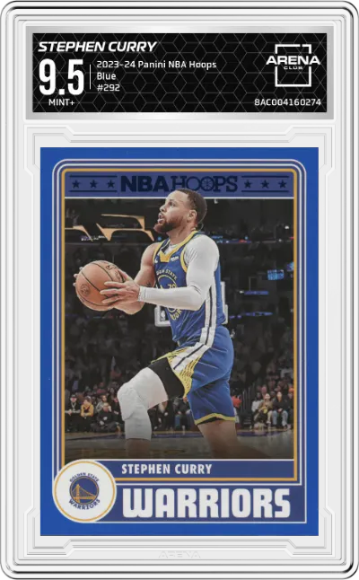 2023 Panini NBA Hoops Stephen Curry Blue #292 ARENA CLUB 9.5