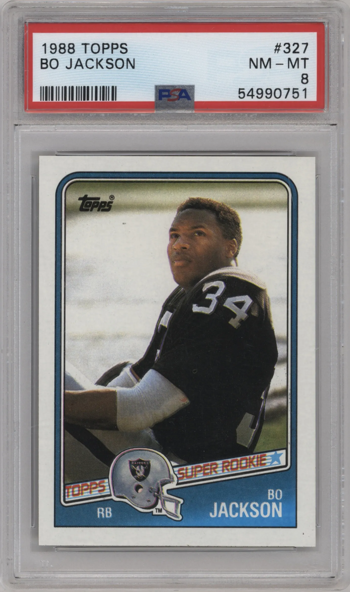 1988 Topps Bo Jackson #327 PSA 8