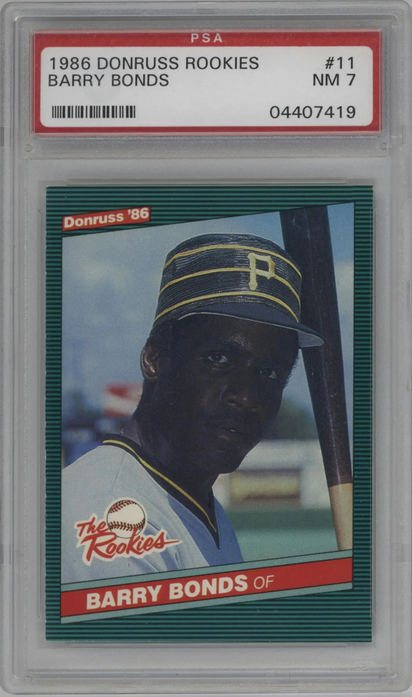 1986 Donruss The Rookies Barry Bonds #11 PSA 7