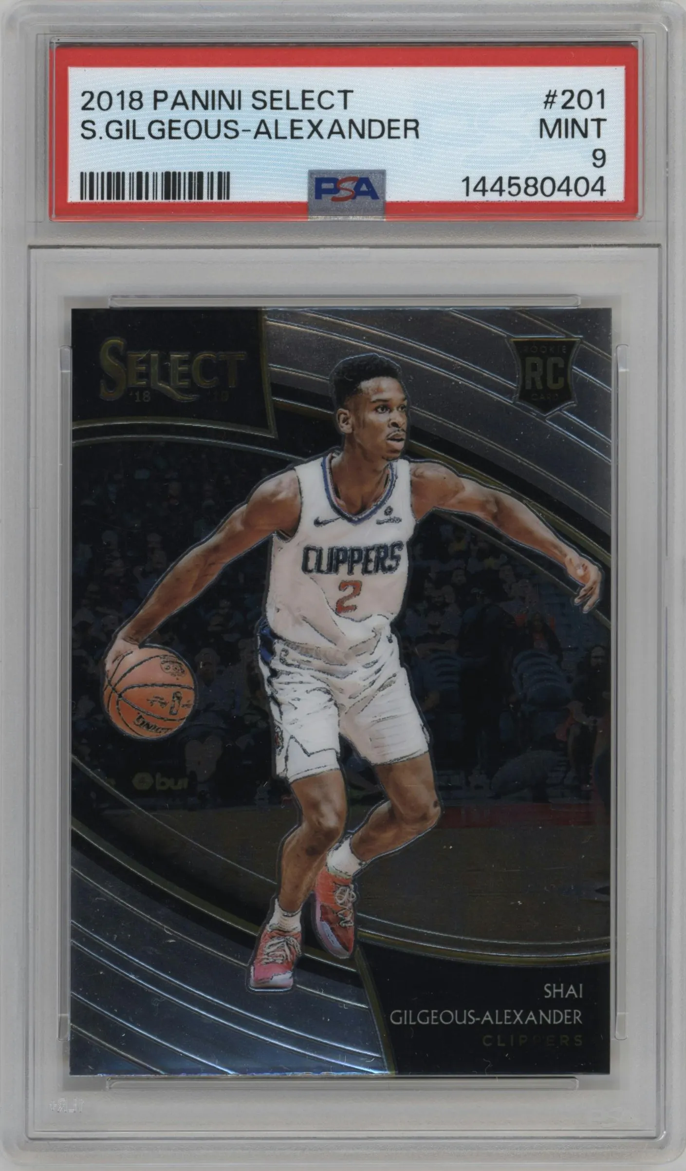 2018 Panini Select Courtside Shai Gilgeous-Alexander #201 PSA 9