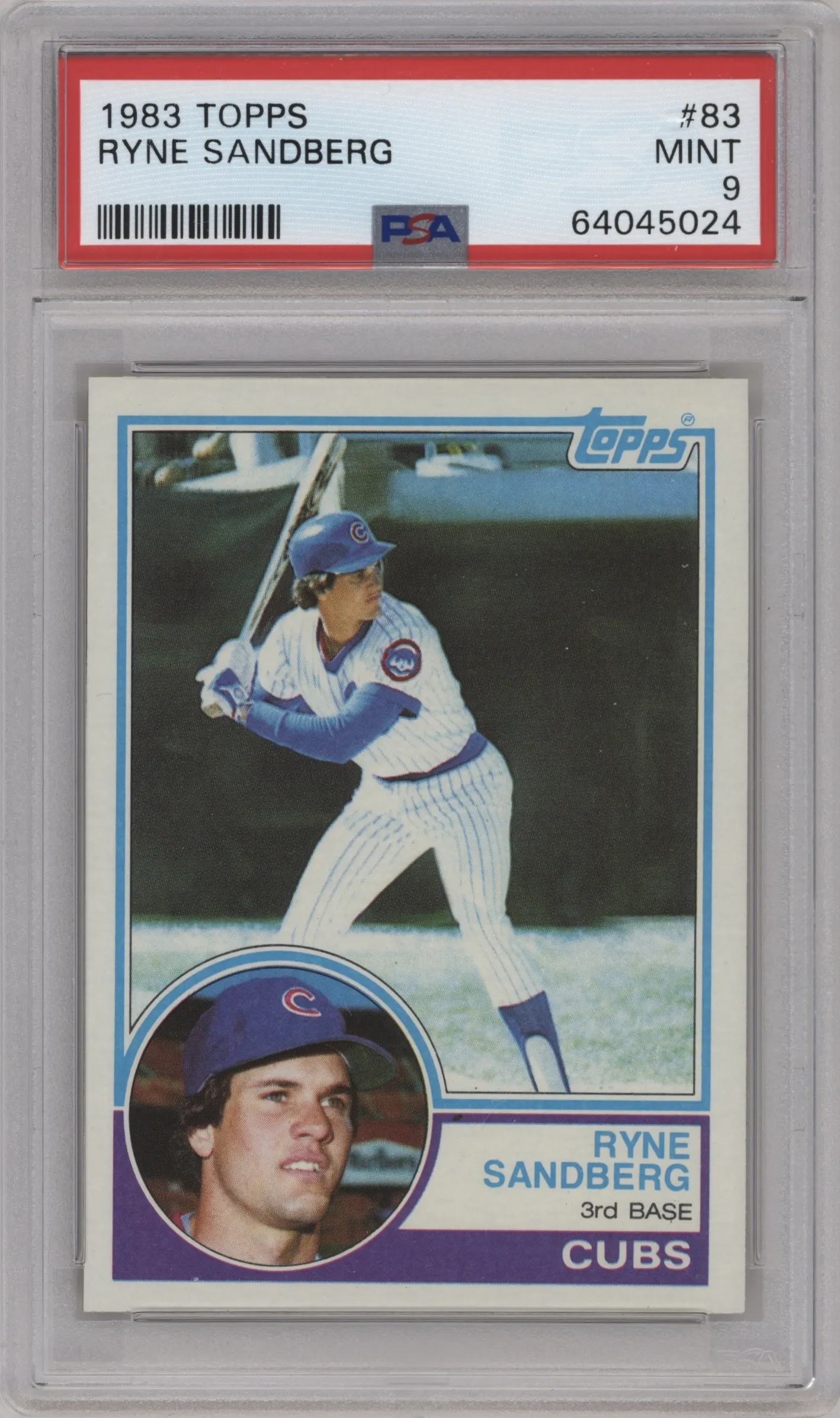 1983 Topps Ryne Sandberg #83 PSA 9