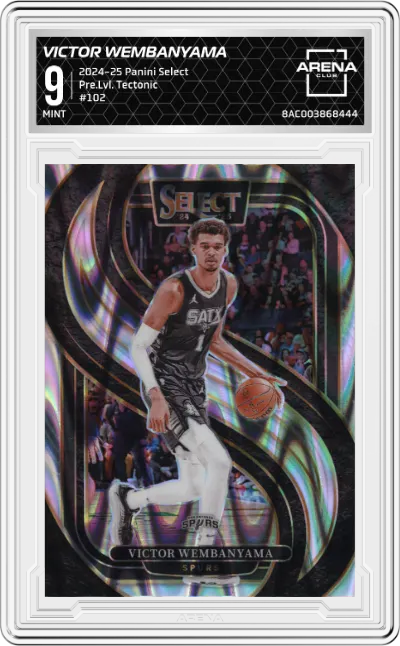 2024 Panini Select Pre.Lvl. Victor Wembanyama Tectonic Prizm #102 ARENA CLUB 9