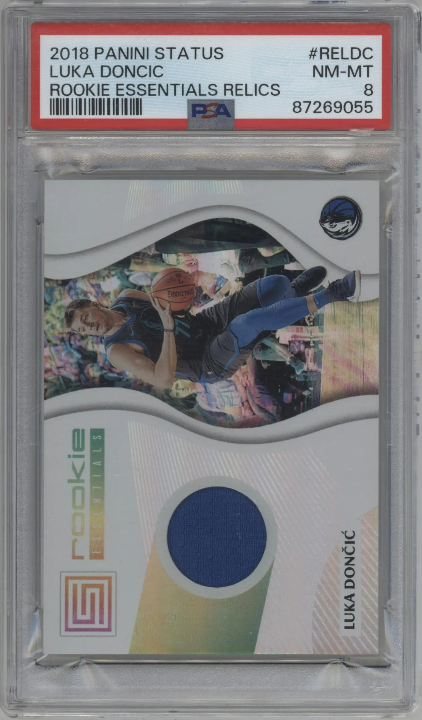 2018 Panini Status Rke.Essentials Rlc. Luka Doncic #RE-LDC PSA 8