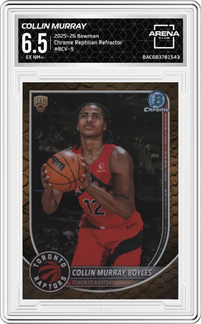 2025 Bowman Chrome Collin Murray Reptilian Refractor ARENA CLUB 6.5