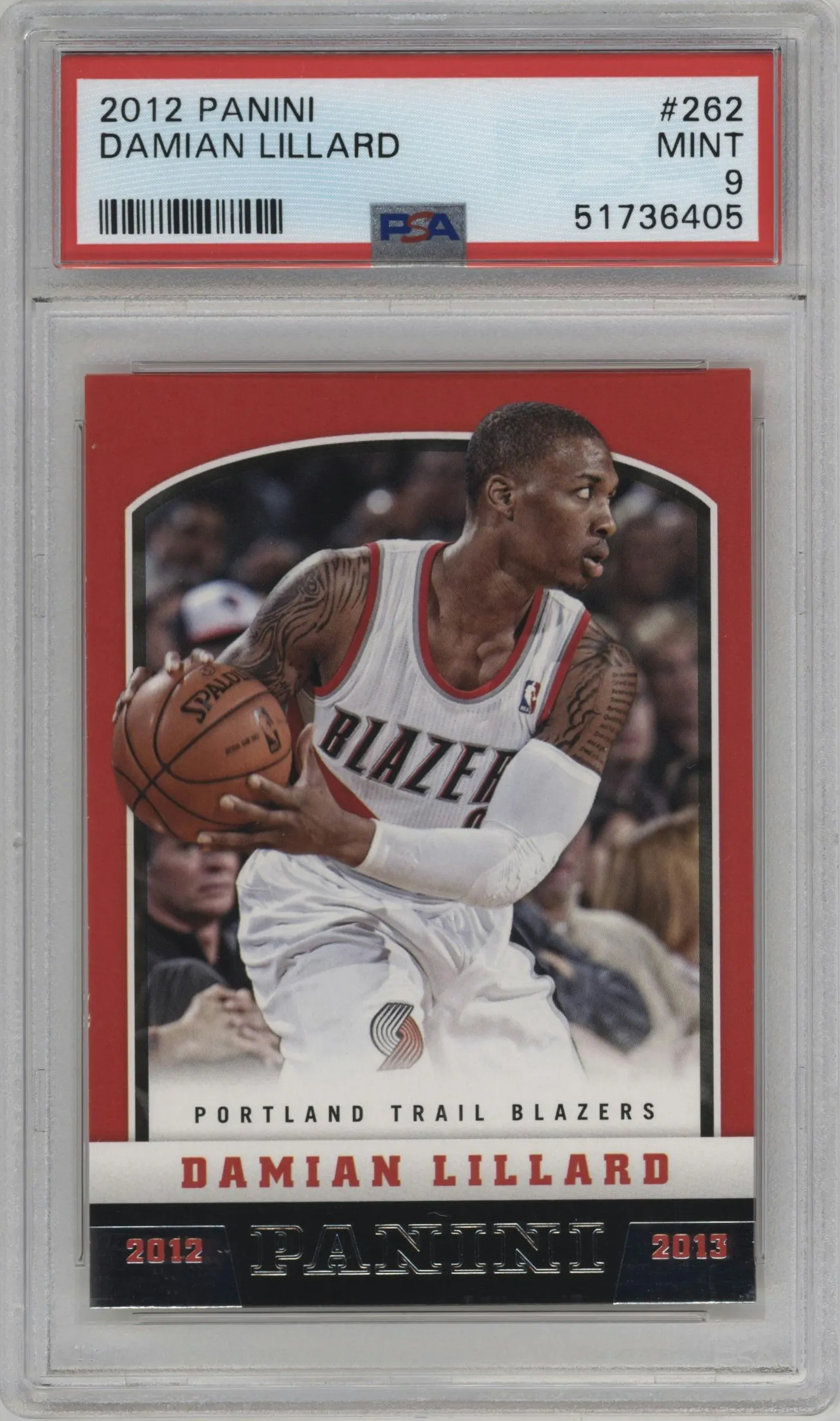 2012 Panini Damian Lillard #262 PSA 9