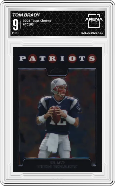2008 Topps Chrome Tom Brady #TC163 ARENA CLUB 9