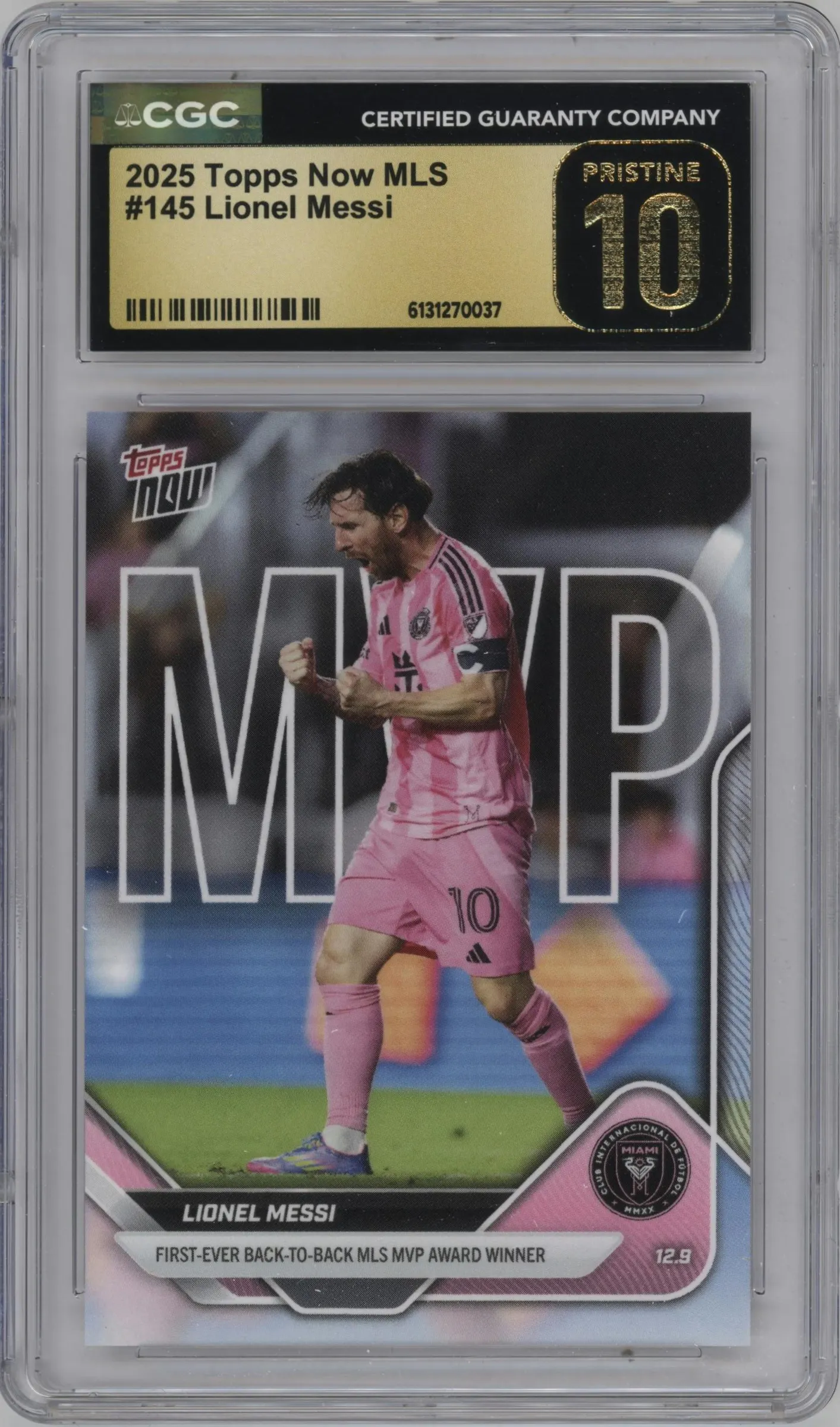 2025 Topps Now MLS Lionel Messi #145 CGC 10