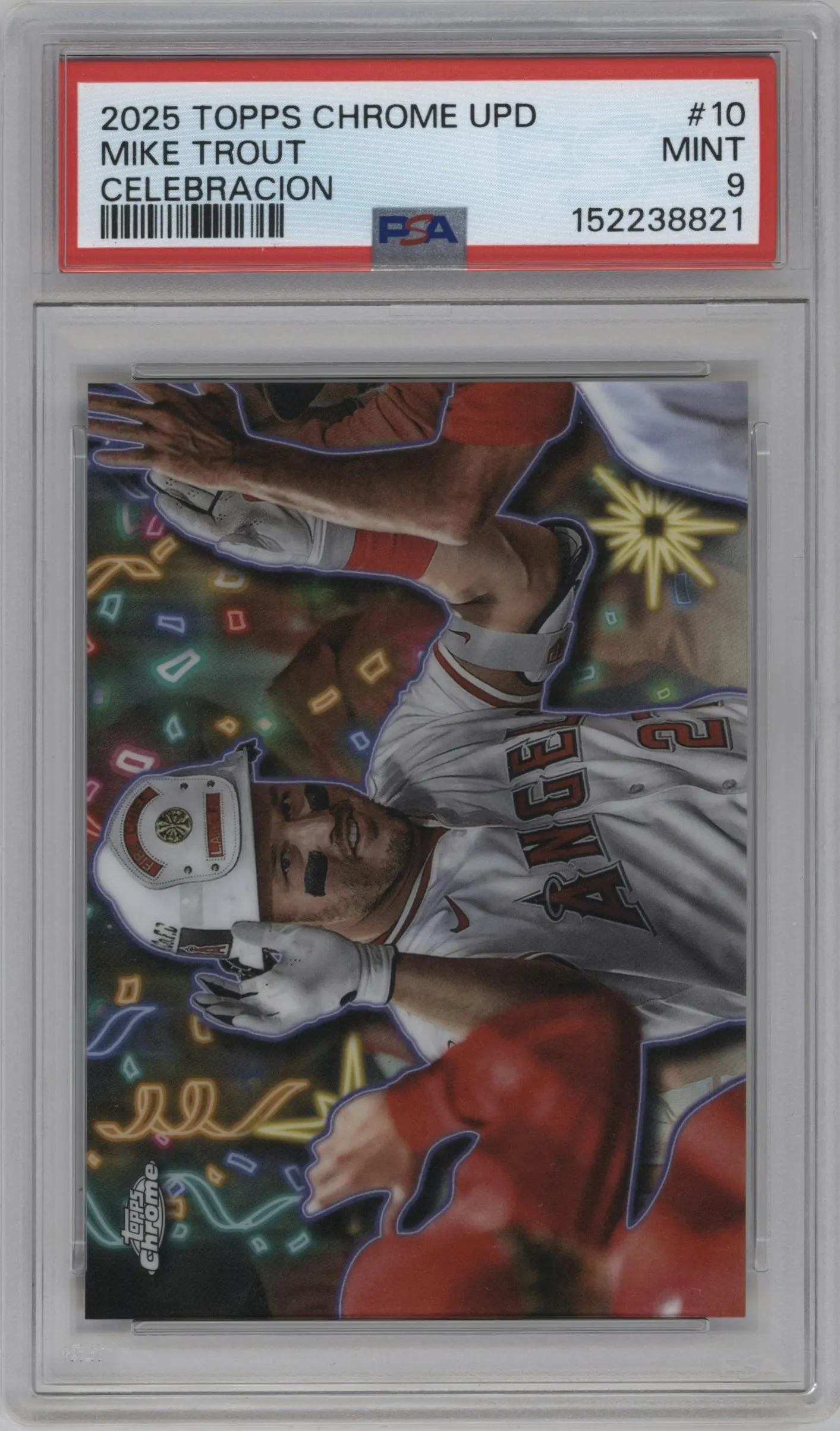 2025 Topps Chrome Update Celebracion Mike Trout #CT-10 PSA 9