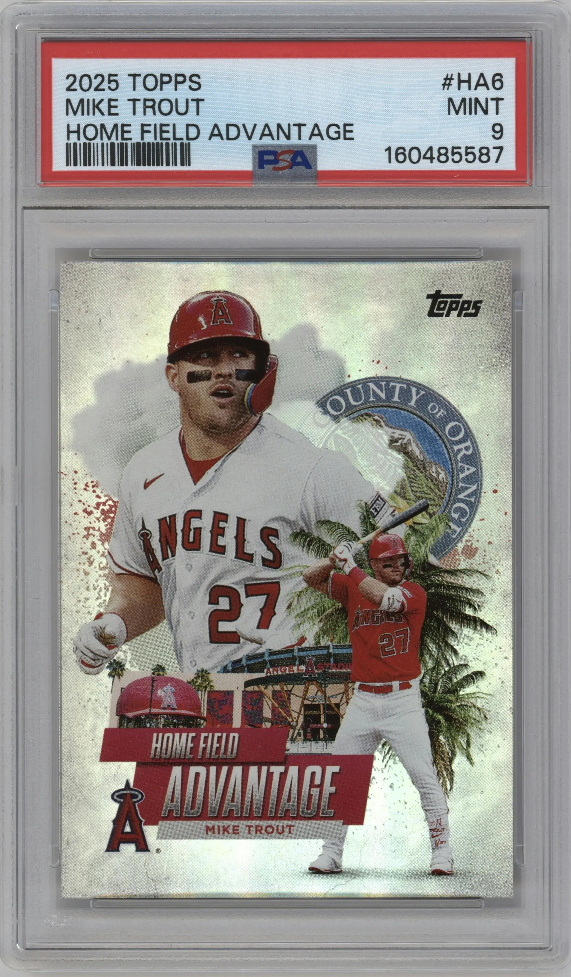 2025 Topps Home Field Advantage Mike Trout #HA-6 PSA 9