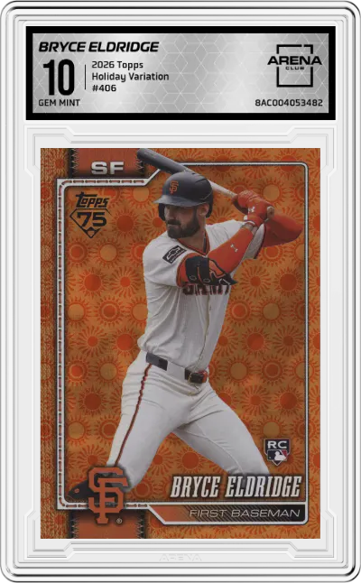 2026 Topps Holiday Variation Bryce Eldridge #406 ARENA CLUB 10