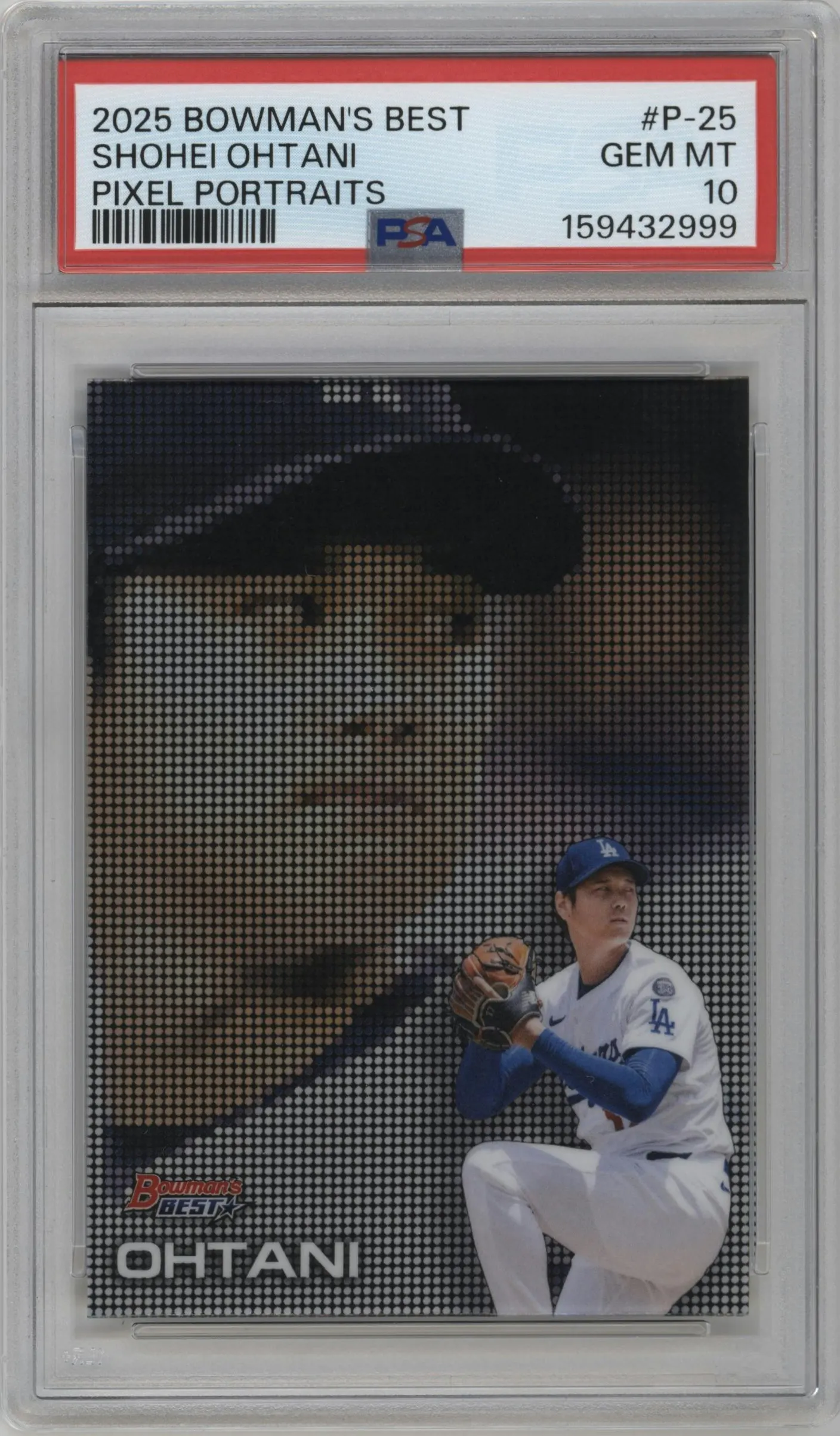 2025 Bowman's Best Pixel Portraits Shohei Ohtani #P-25 PSA 10