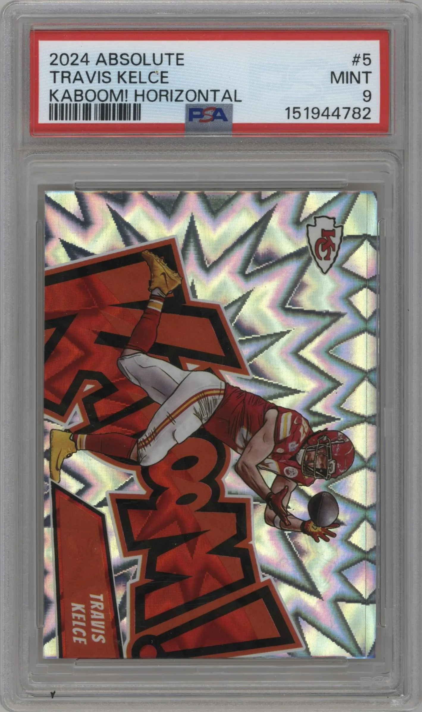 2024 Panini Absolute Kaboom Horizontal Travis Kelce #5 PSA 9