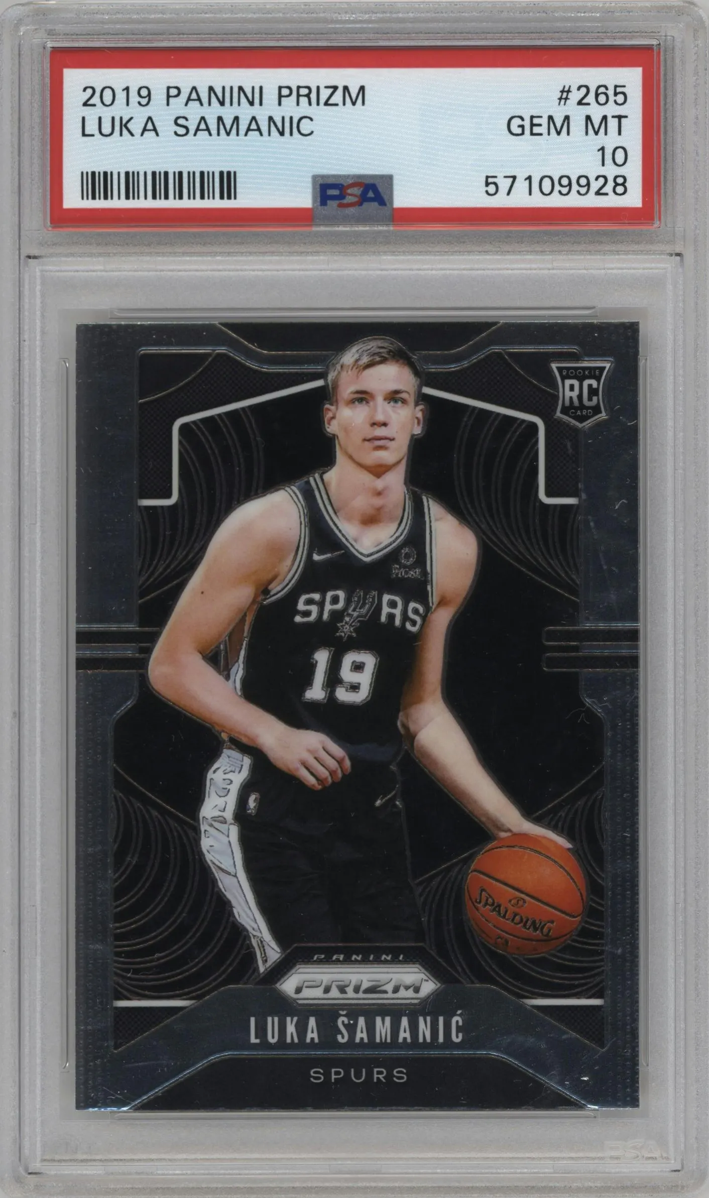 2019 Panini Prizm Luka Samanic #265 PSA 10